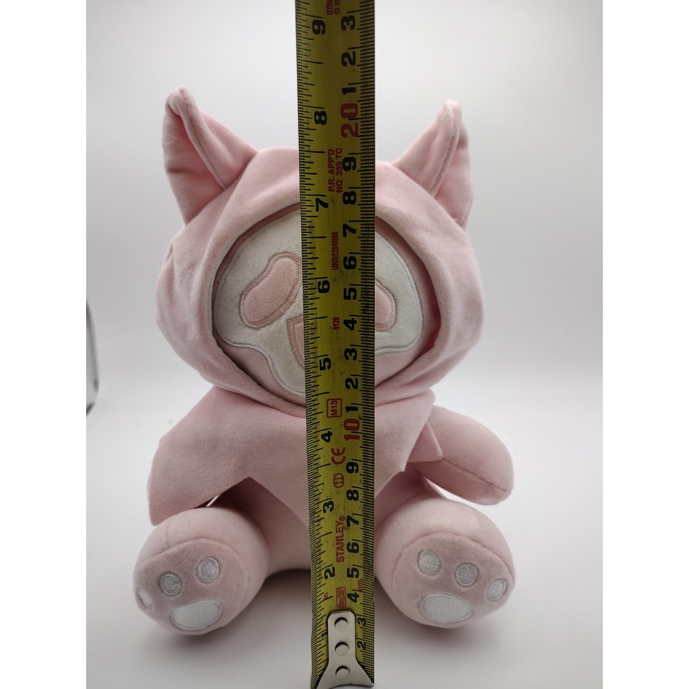 Pink Ghost Face Cat Plush Soft Stuffed Animal Kawaii Horror Spooky Cute 9 inch - Picture 4 of 4